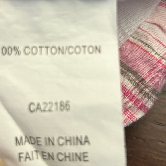 🍭Pink and olive Plaid size 2 Dress with Flower Accent - Picture 7 of 9